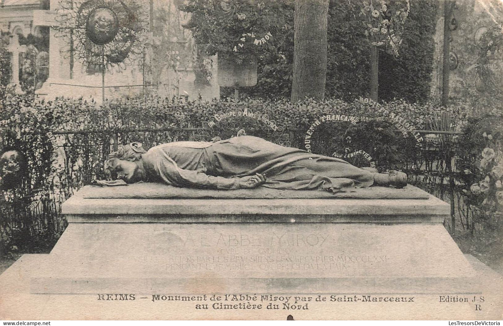 FRANCE - Reims - Monument De L'Abbé Miroy Par De Saint Marceaux Au Cimetière Du Nord - Carte Postale Ancienne - Reims