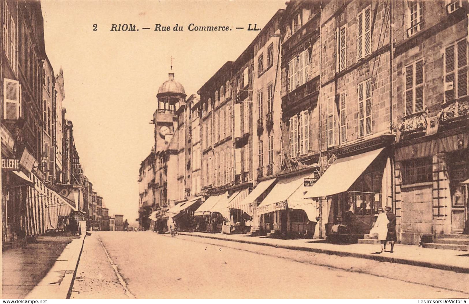 FRANCE - Riom - Rue Du Commerce - LL - Carte Postale Ancienne - Riom