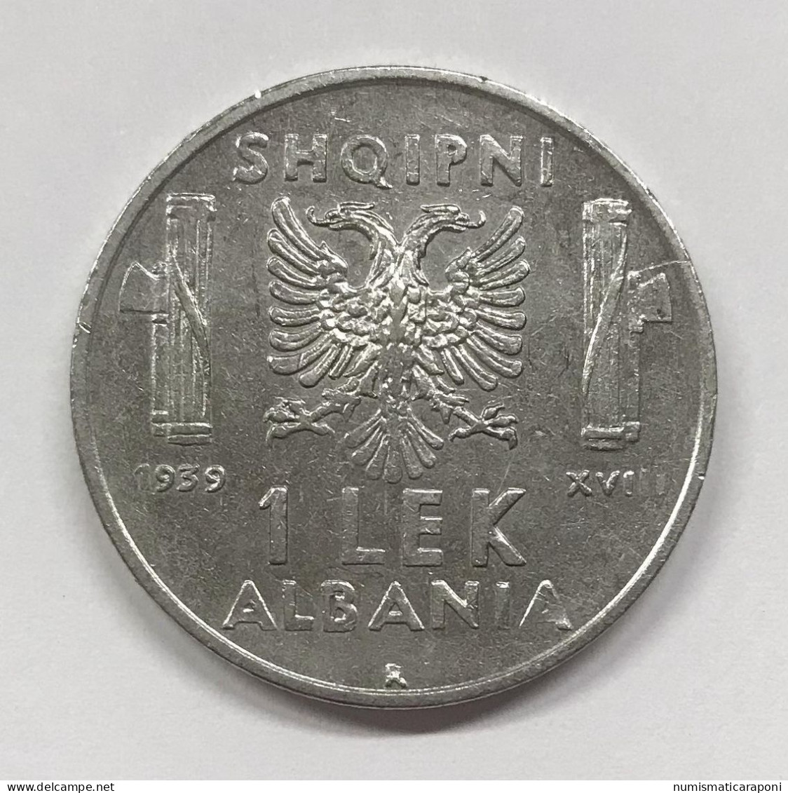 Italy ITALIA Colonia D'Albania 1 Lek 1939 XVIII Gig.6a N.c. Magnetico Bb+/q.spl E.006 - Albanien