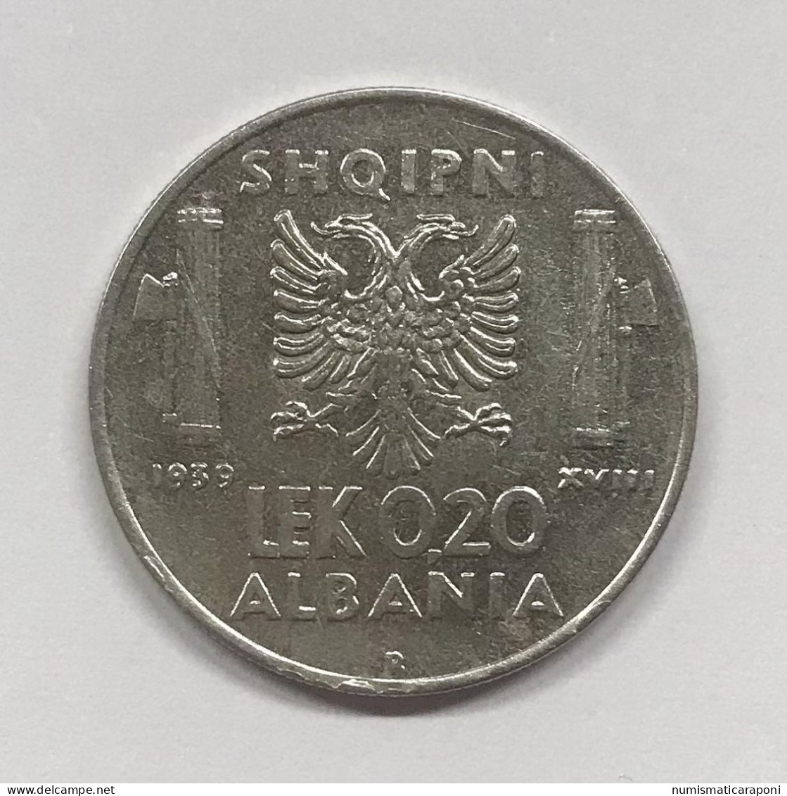 Italy ITALIA Colonia D'Albania 0,20 Lek 1939 XVIII Gig.12a  Magnetico Bb+ E.007 - Albania