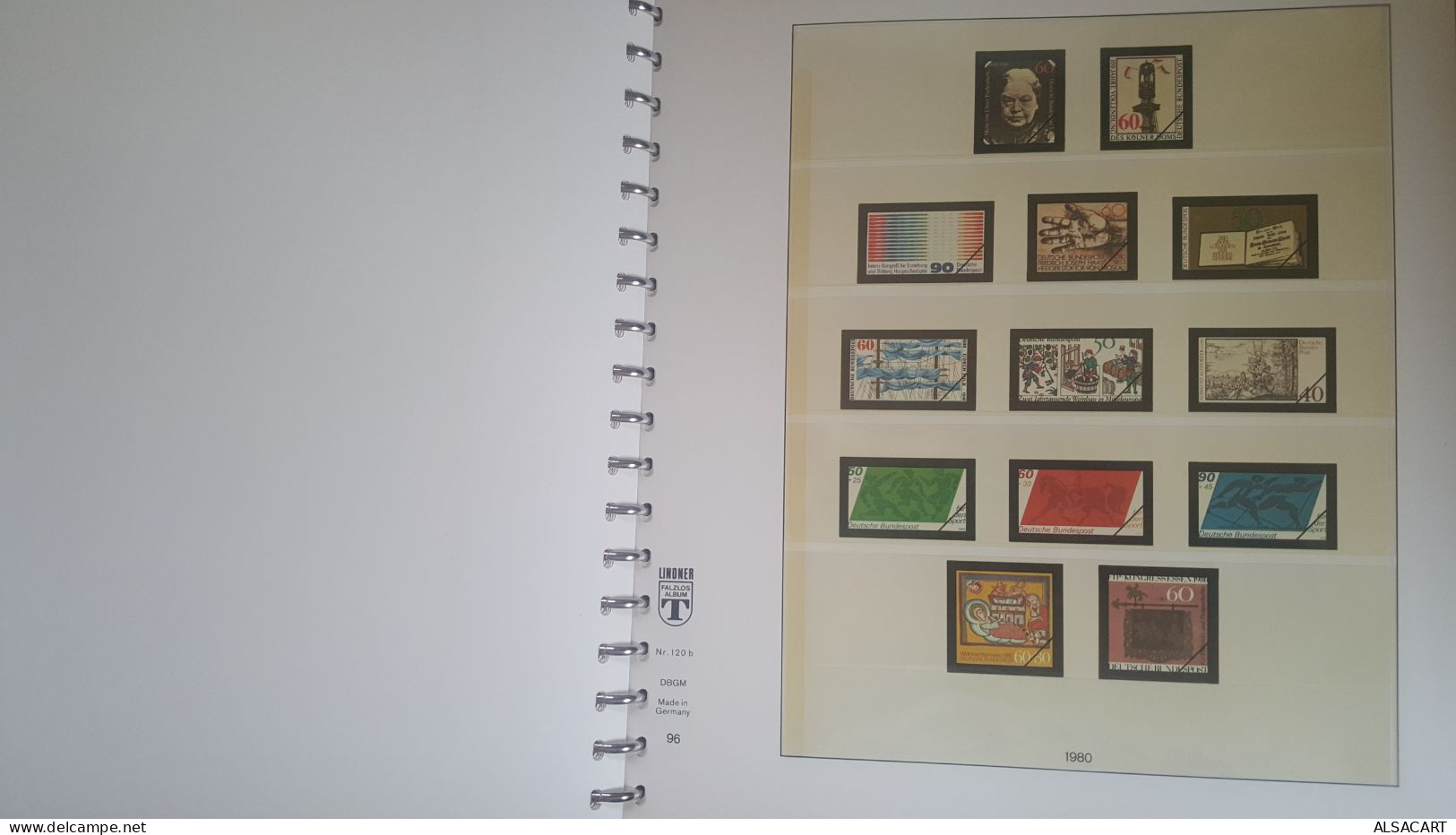 Album  Lindner Allemagne  Annee 1974/1985 ,  Presence De Timbres  , Non Complet - Binders With Pages