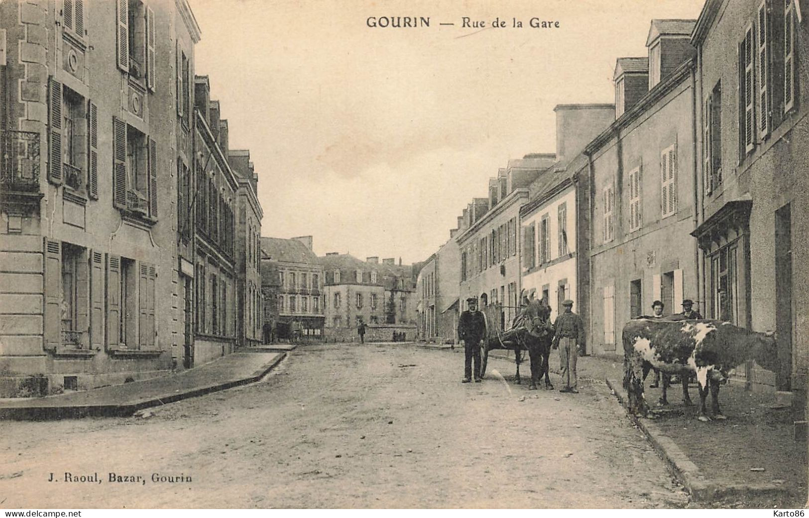 Gourin * Rue De La Gare * Attelage - Gourin