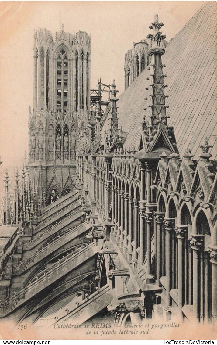 FRANCE - Reims - Cathédrale De Reims - Galeries Et Gargouilles De La Façade Latérale Sud - Carte Postale Ancienne - Reims