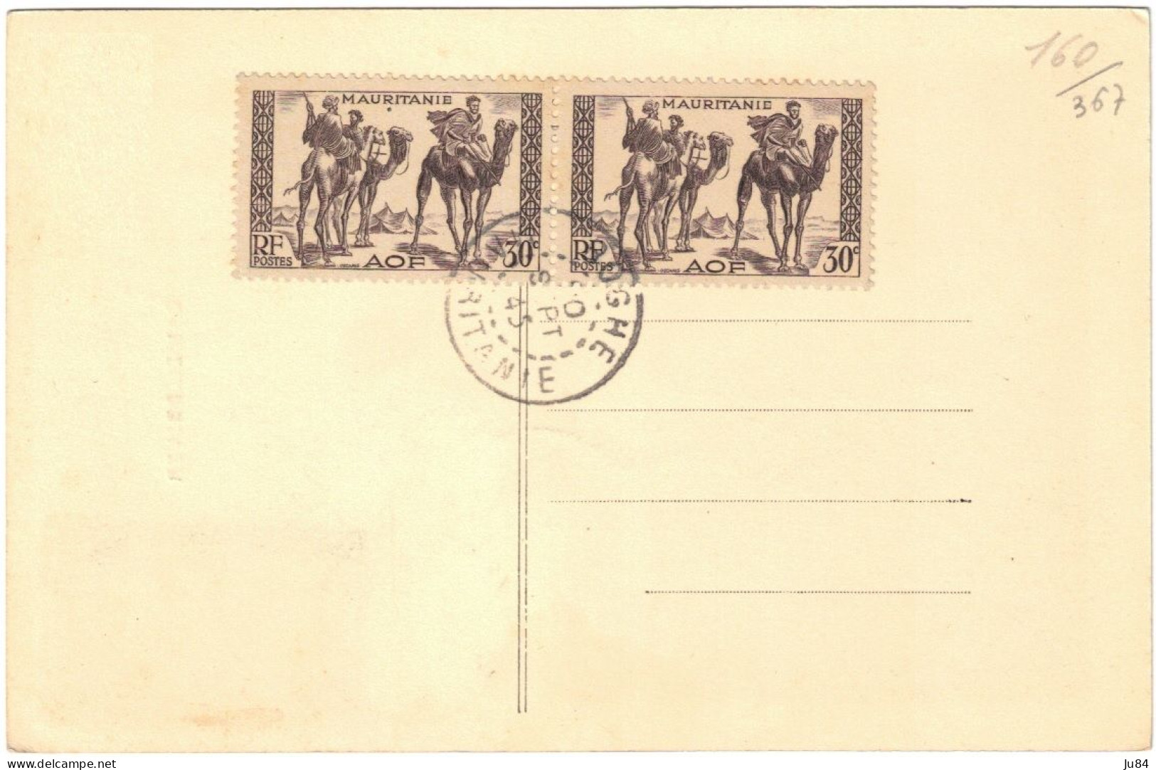 Colonie Française - Mauritanie - Boghe - Camel Driver - Carte Maximum - Affranchissement Recto/verso - 1945 - Briefe U. Dokumente