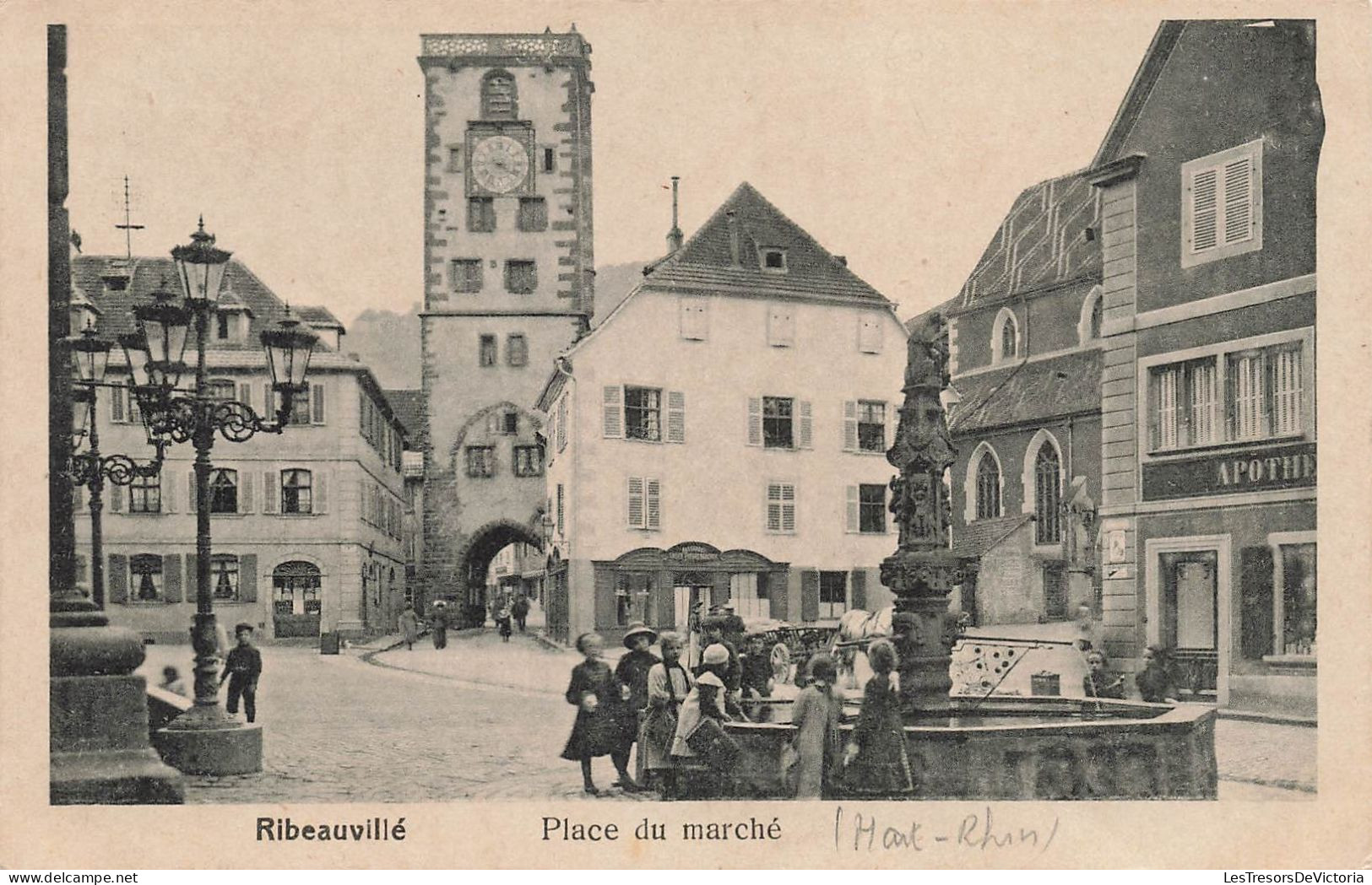 FRANCE - Ribeauvillé - Place Du Marché - Animé - Carte Postale Ancienne - Ribeauvillé