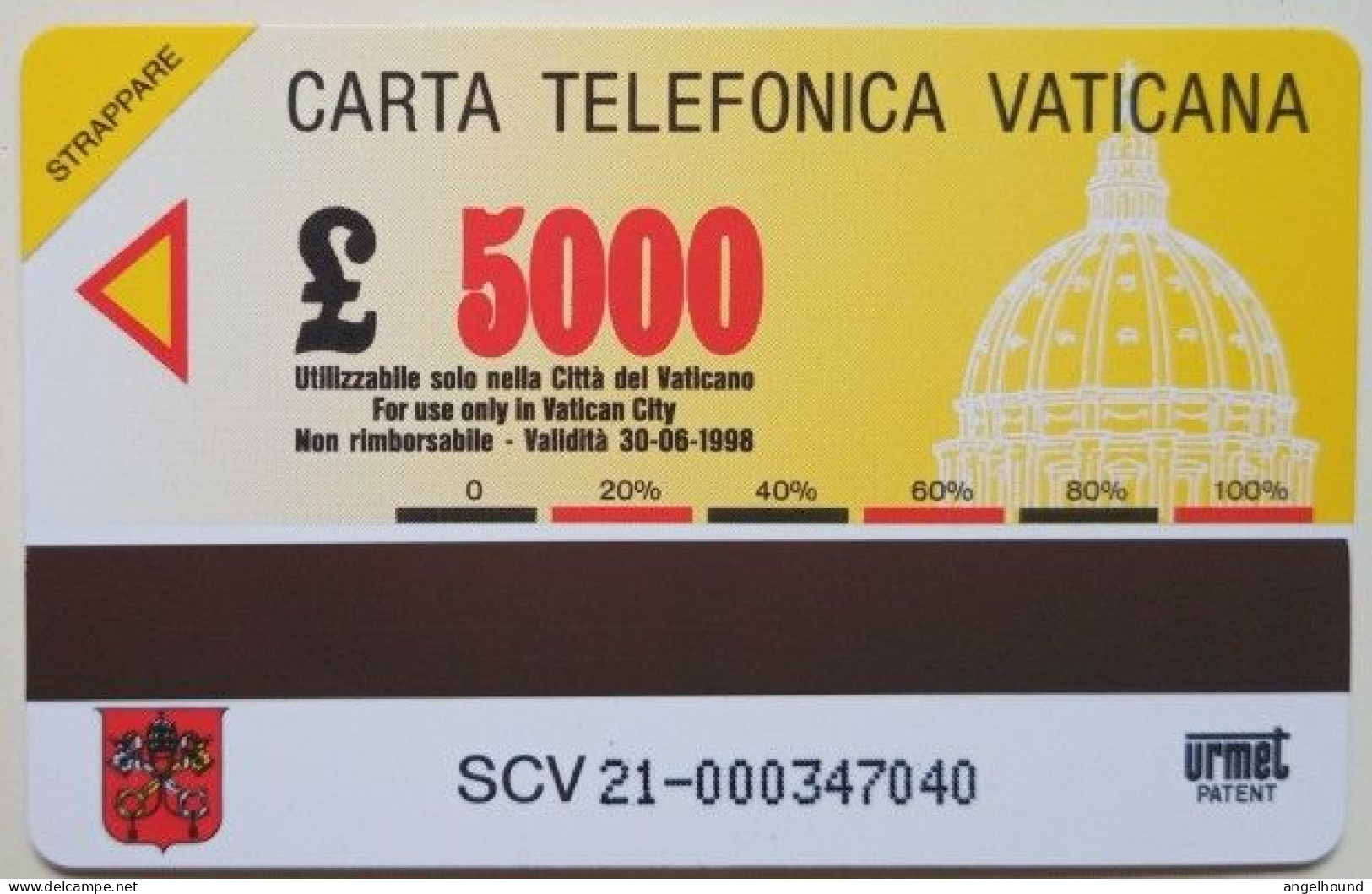 Vatican Lire 5000 MINT SCV- 21 Viaggi Del Papa - Italia - Vaticaanstad