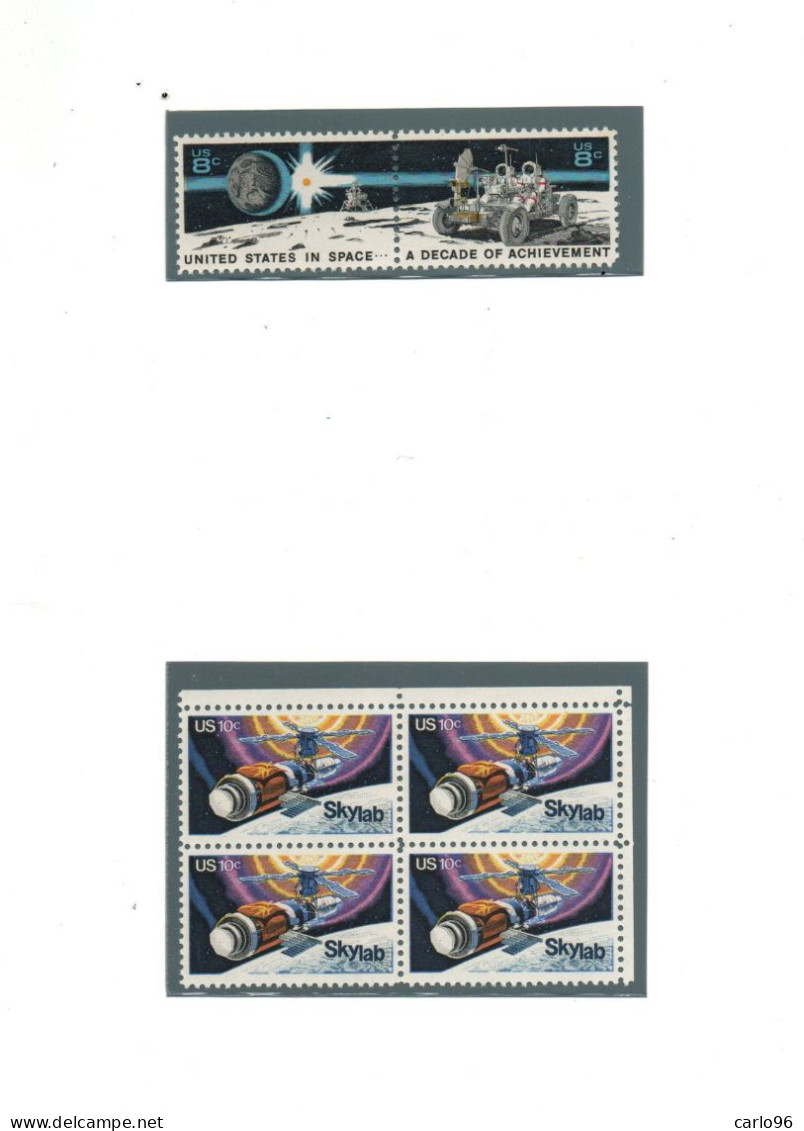 1971 - 1435a - FULL REVERSE PRINTING UNDER GUM ERROR - SPACE - BOLAFFI / SCOTT - North  America