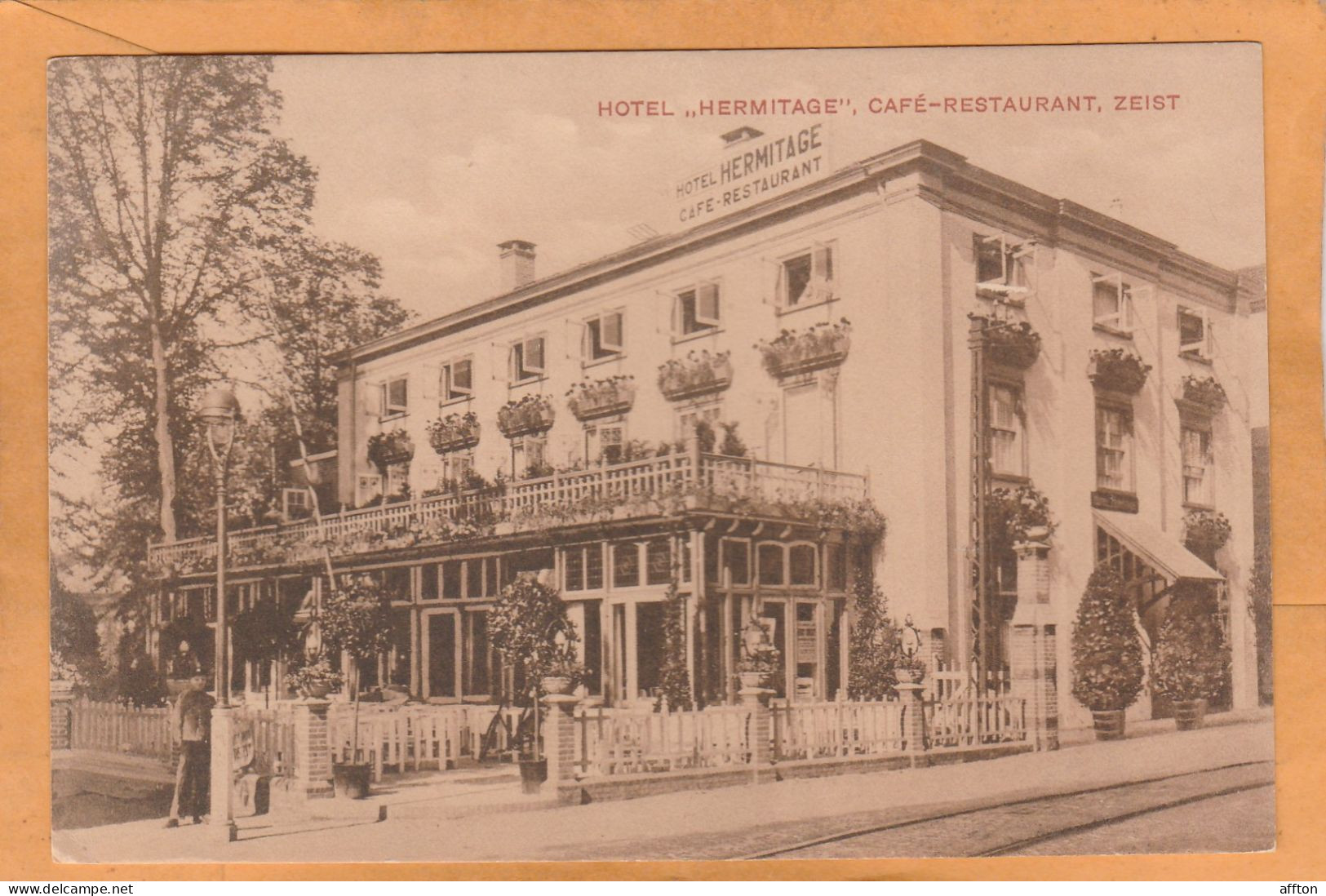 Zeist Hotel Hermitage Cafe Restaurant Netherlands 1906 Postcard - Zeist