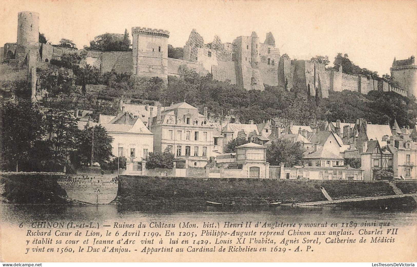 FRANCE - Chinon - Ruines Du Château Henri II D'Angleterre - Carte Postale Ancienne - Chinon