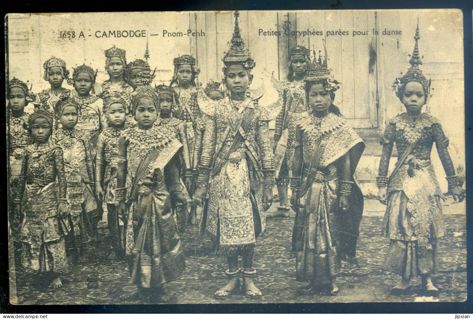 Cpa Du Cambodge Pnom Penh -- Petites Coryphées Parées Pour La Danse   LANR100 - Cambodge