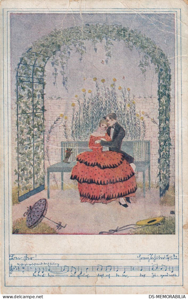 Mela Koehler - Romantic Couple In Garden 1920 - Köhler, Mela