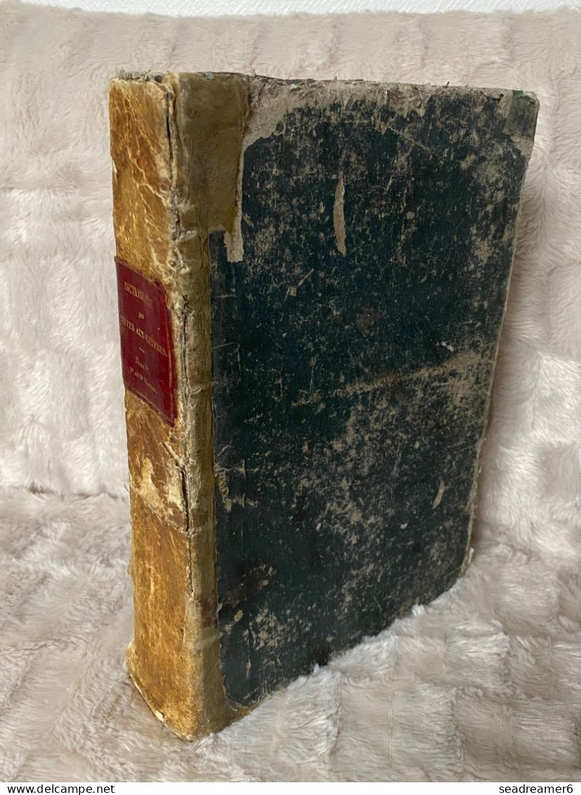 LIVRE ANCIEN CUIR RELIÉ 1835 Dictionnaire des POSTES AUX LETTRES Tome 1er - 860 pages ! RARE