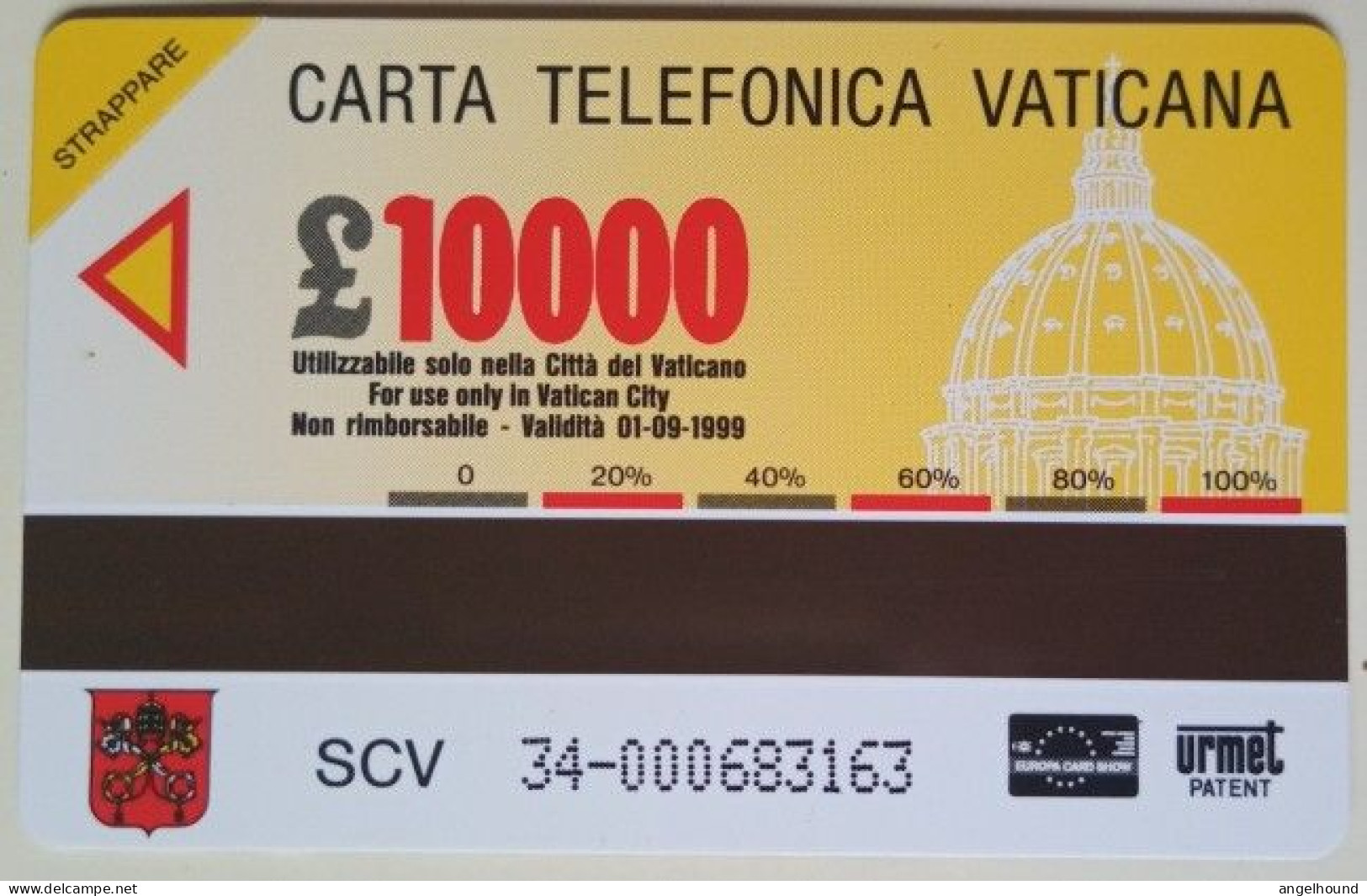 Vatican Lire 10000 MINT SCV - 34 Capella Sistina - Vatican