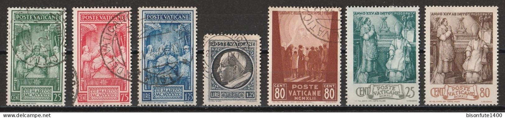 Vatican 1939-44 : Timbres Yvert & Tellier N° 86 - 87 - 89 - 92 - 96 - 98 - 99 - 102 - 104 - 109 - 110 Et 111 Oblitérés. - Oblitérés