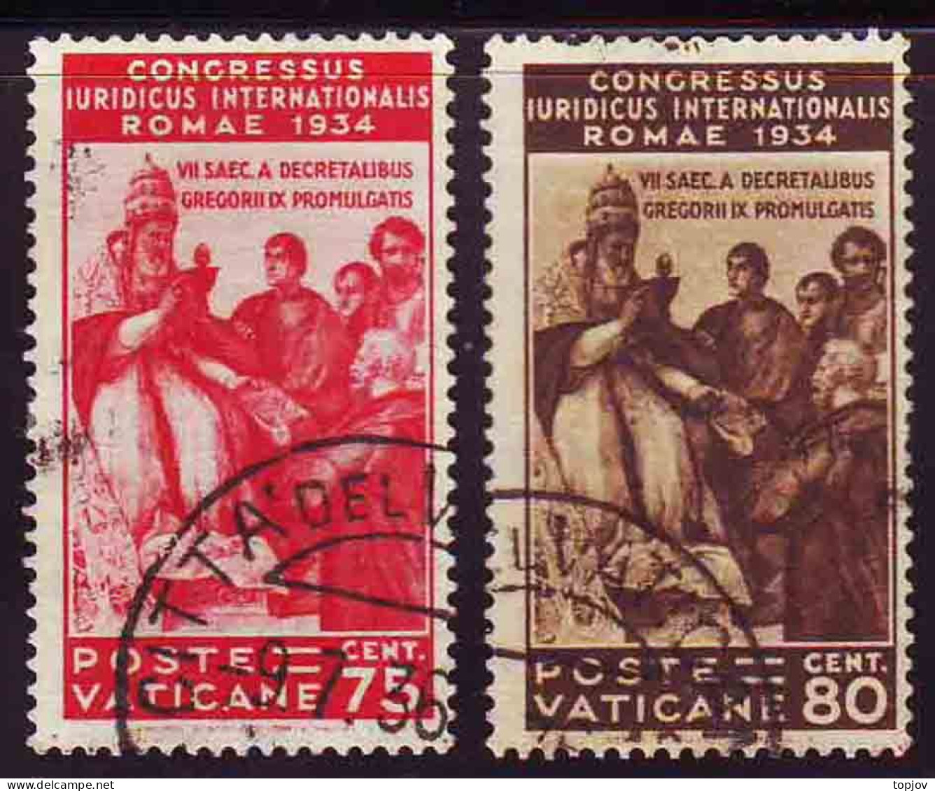 CITTA' DEL VATICANO - CONGRESSO GIURIDICO - LOT  O - 1935 - SER - Used Stamps