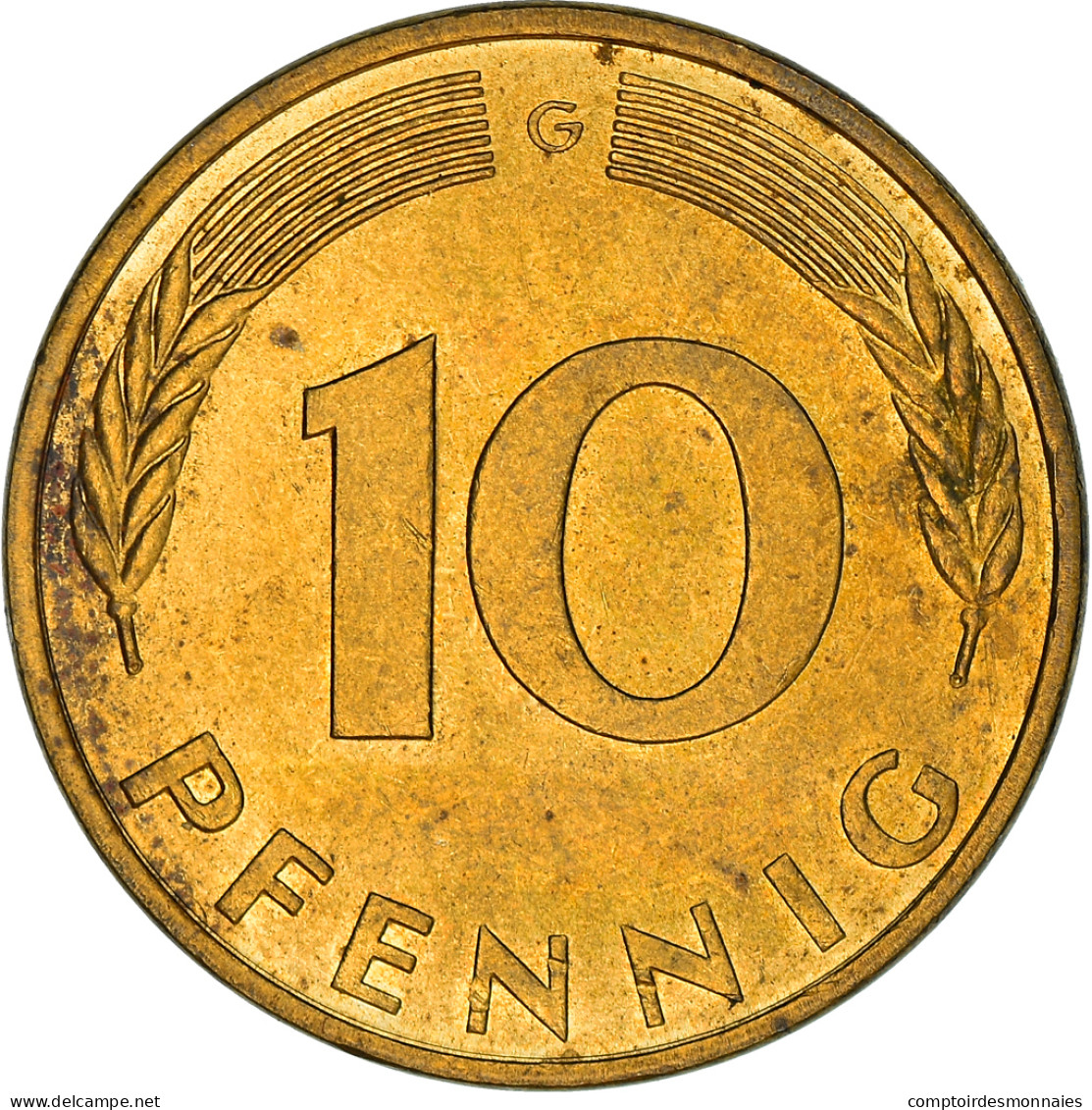 Monnaie, République Fédérale Allemande, 10 Pfennig, 1977, Karlsruhe, TTB - 10 Pfennig