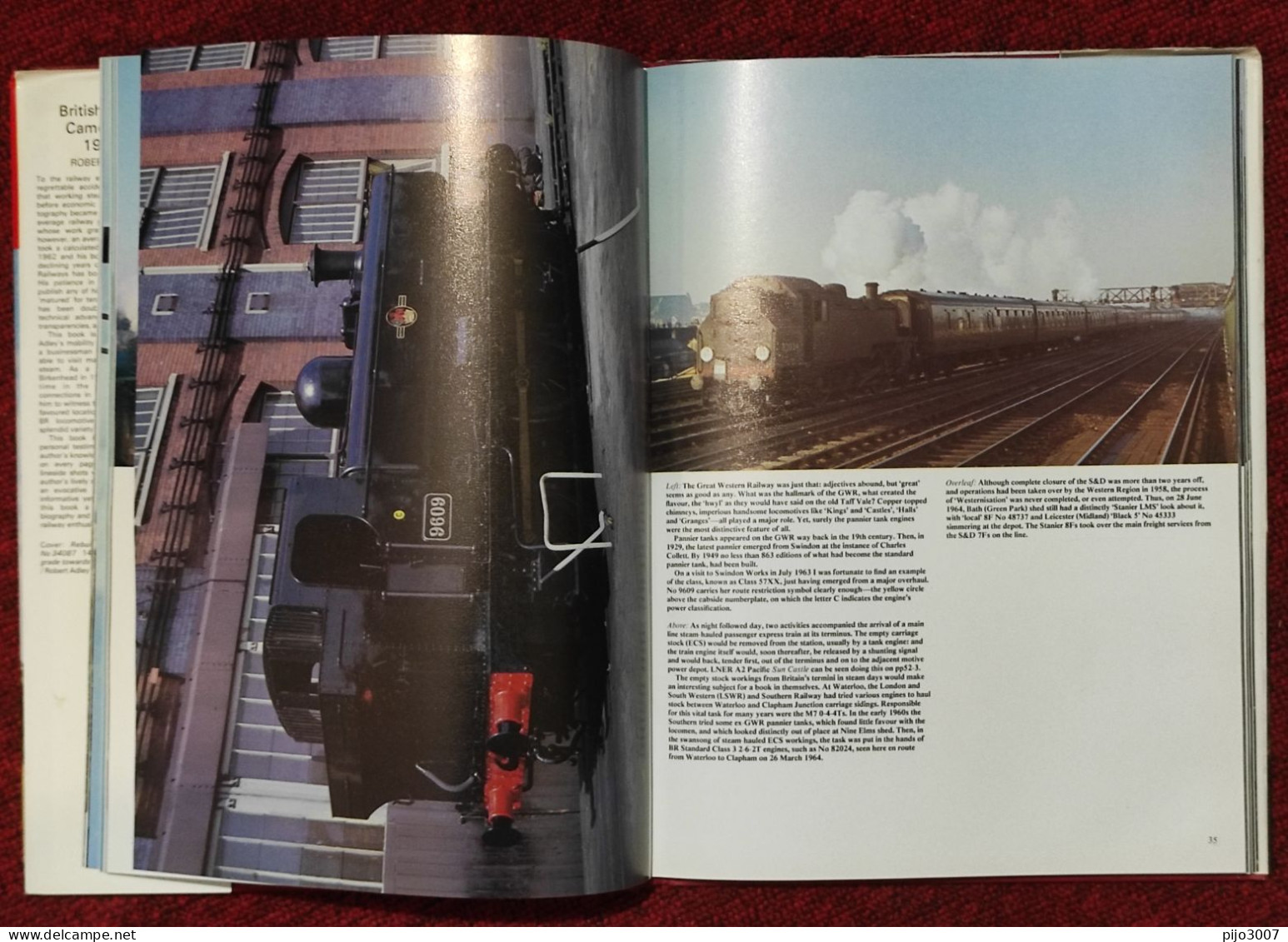 Livre Relié "British Steam In Cameracolour 1962-68 " – 1979 By Robert Adley (Author) - Ferrovie & Tranvie