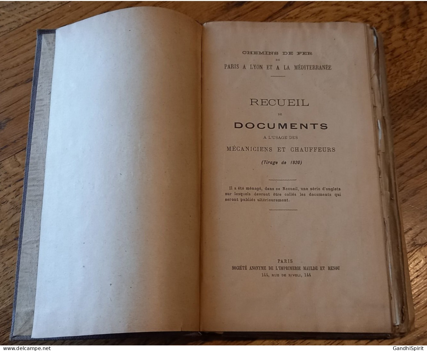 Chemins De Fer PLM - Recueil De Documents à L'Usage Des Mécaniciens Et Chauffeurs - Tirage De 1920 - Railway