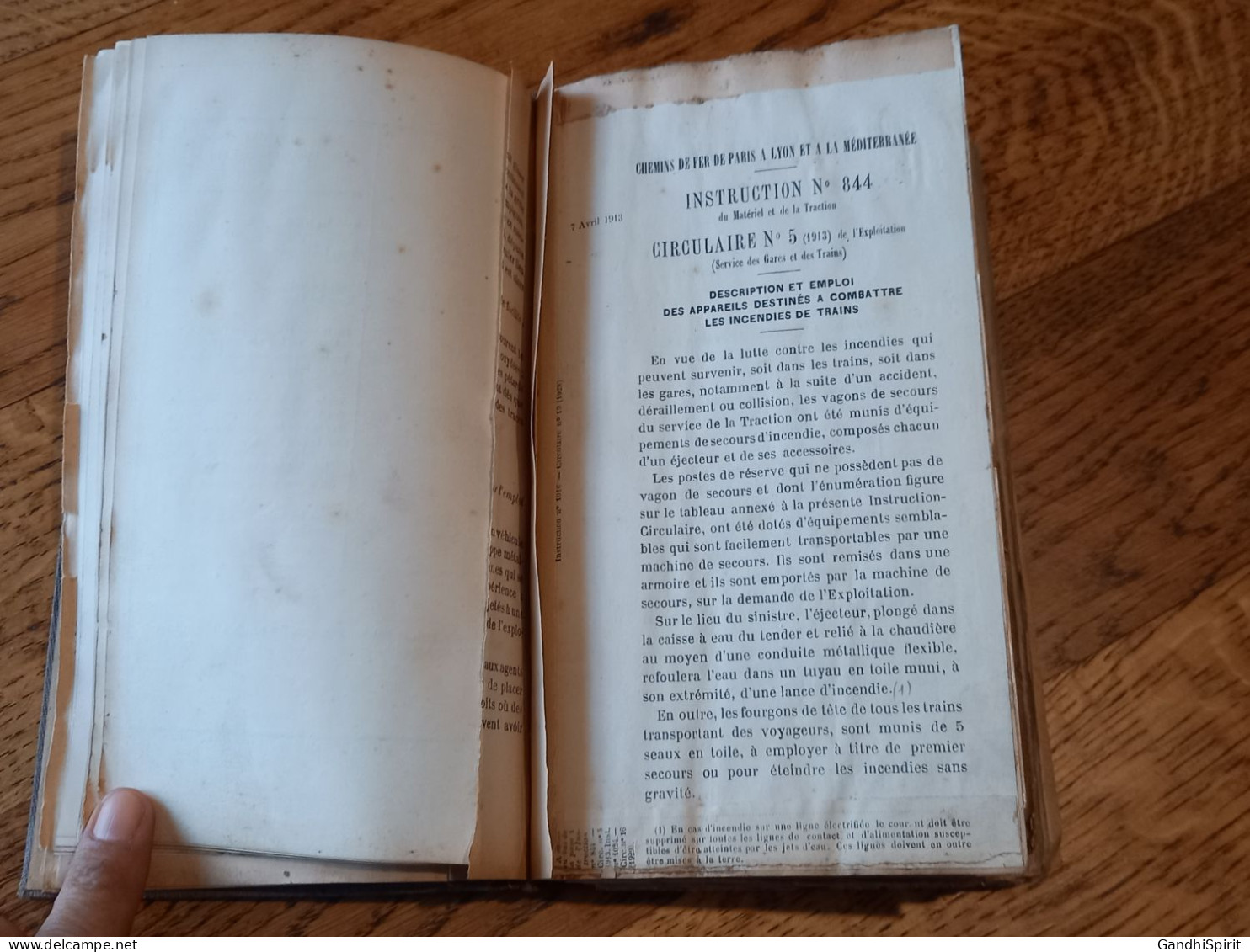 Chemins de Fer PLM - Recueil de Documents à l'Usage des Mécaniciens et Chauffeurs - Tirage de 1920