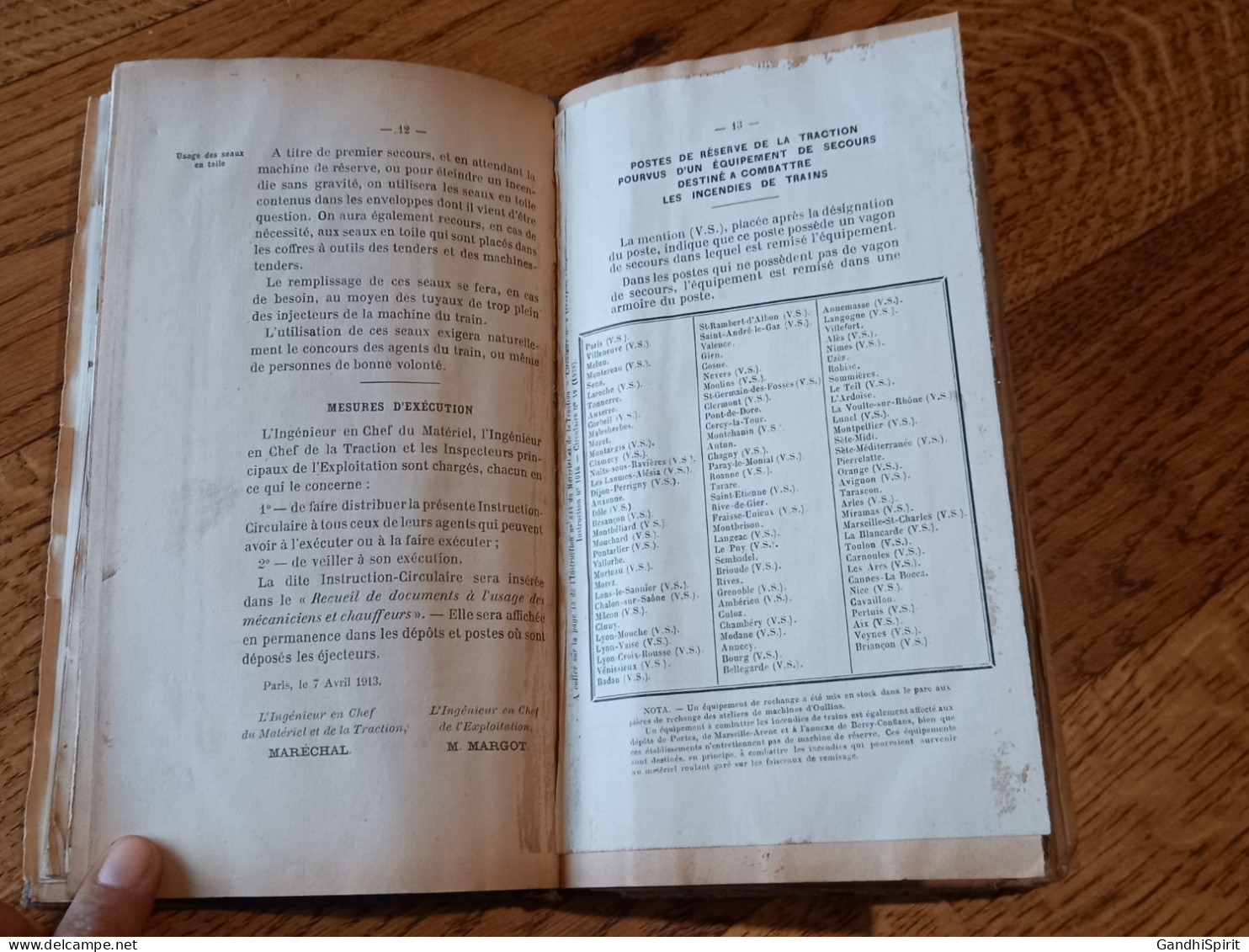 Chemins de Fer PLM - Recueil de Documents à l'Usage des Mécaniciens et Chauffeurs - Tirage de 1920
