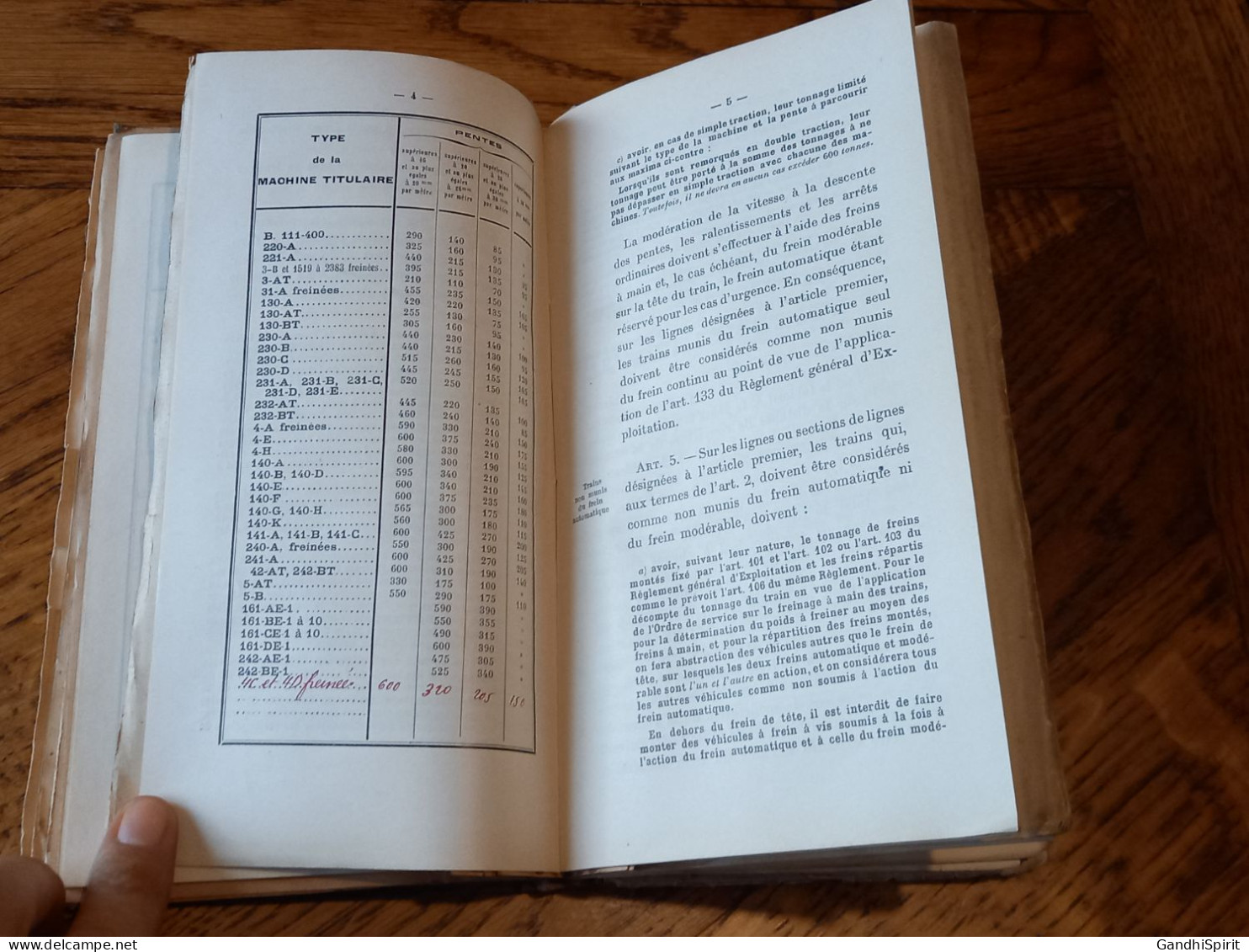 Chemins de Fer PLM - Recueil de Documents à l'Usage des Mécaniciens et Chauffeurs - Tirage de 1920