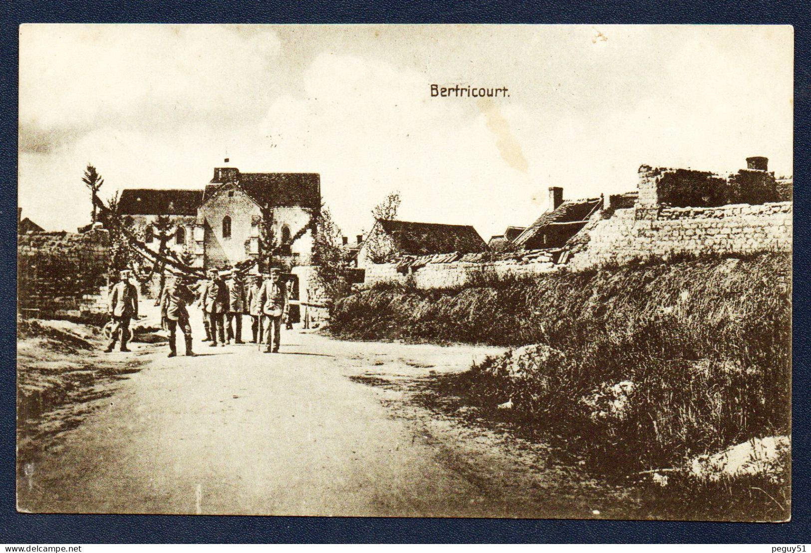 02. Bertricourt. Village Occupé Par Les  Allemands. Feldpost Der 3. K.S. - Infanterie Division Nr32. Juillet 1915 - Craonne