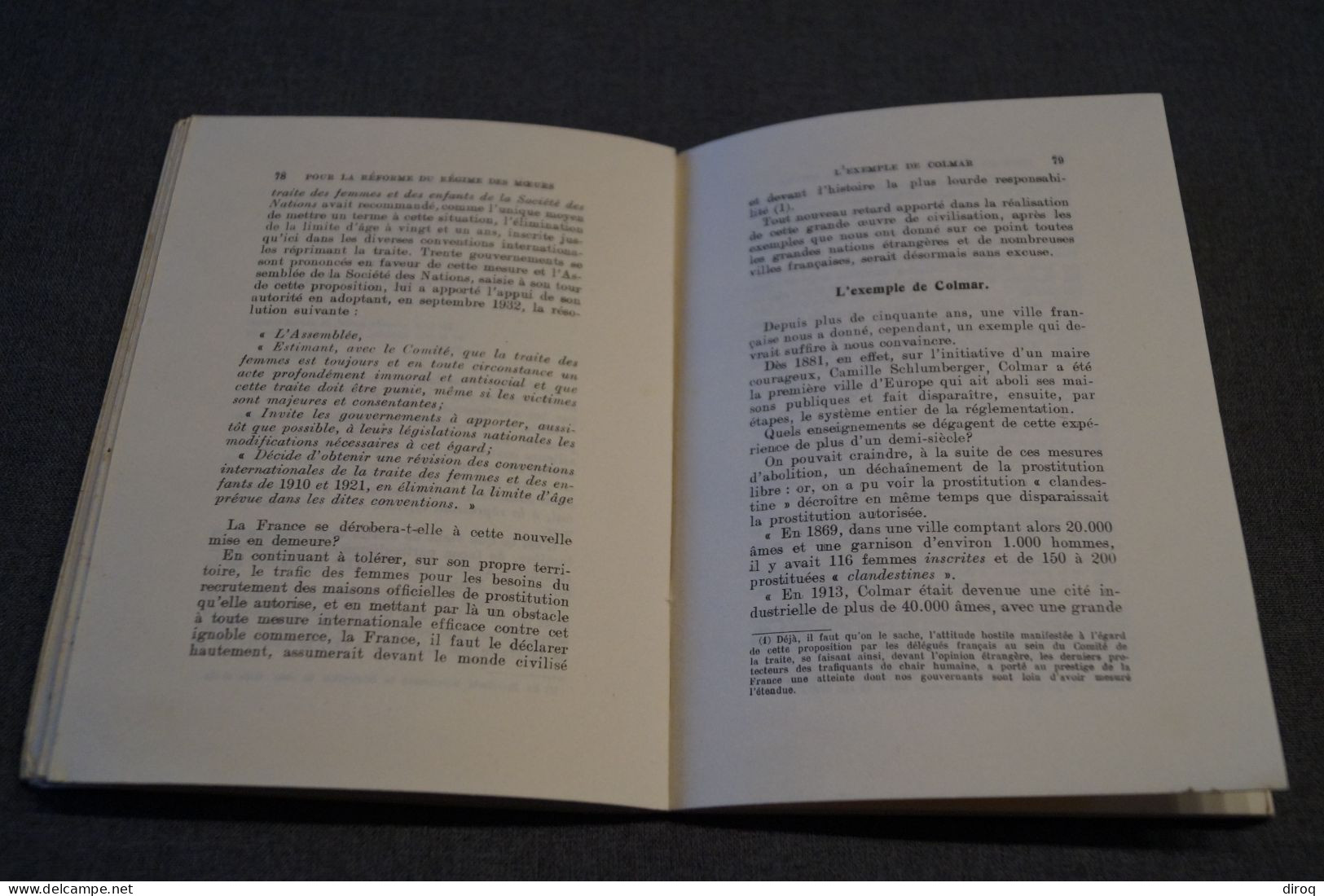 RARE ,1933,règlement Sur La Prostitution,Paul Gemähling (Alsace)131 Pages,18 Cm. Sur 13 Cm. - Historische Dokumente