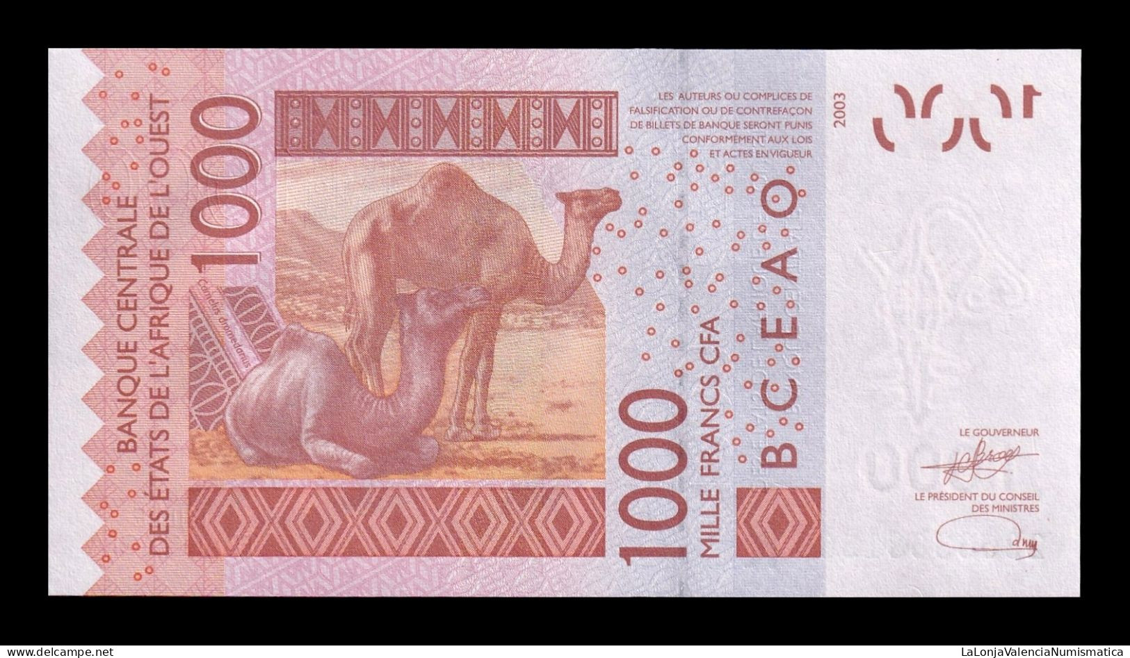 West African St. Senegal 1000 Francs 2023 Pick 715K New Sc Unc - Senegal