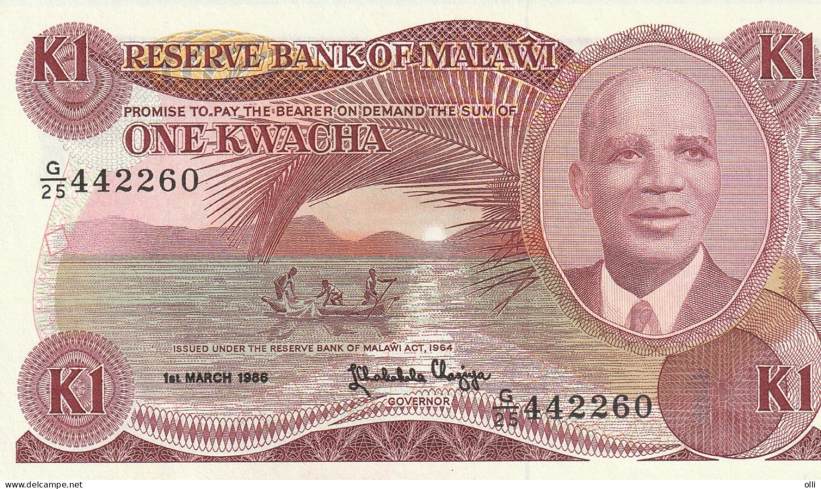 Malawi 1 Kwacha 1986 P-19a UNC - Malawi