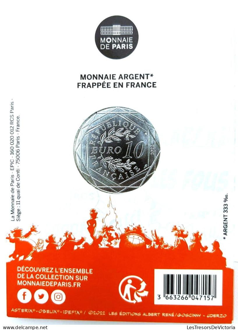 Monnaie - Euro - Monnaie De Paris - Astérix - Gourmandise - 10 € - Argent - Vague 2 2022 - Collections & Lots