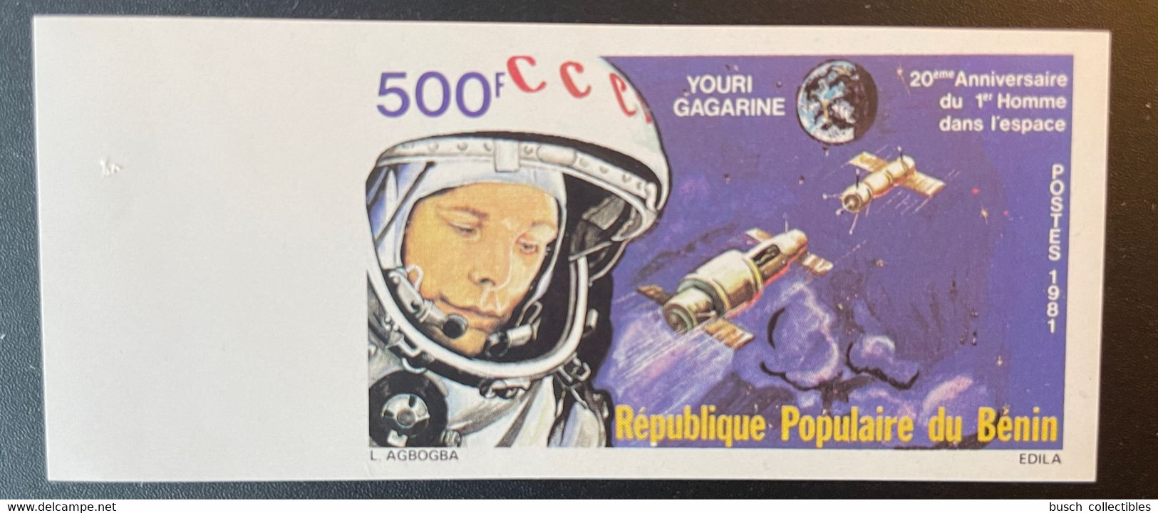Benin 1981 Mi. 260 IMPERF ND Youri Gagarine Yuri Gagarin Russia Space Espace Raumfahrt USSR - Bénin – Dahomey (1960-...)