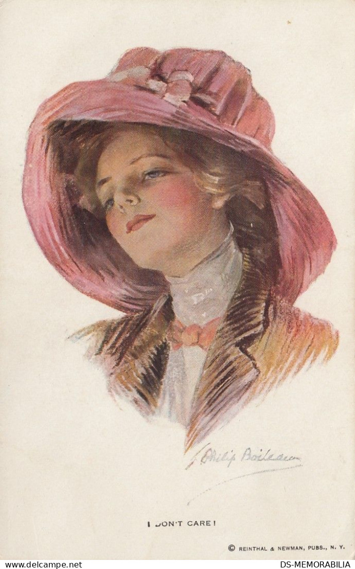 Philip Boileau - Lady W Hat - "I Don't Care" 1917 - Boileau, Philip