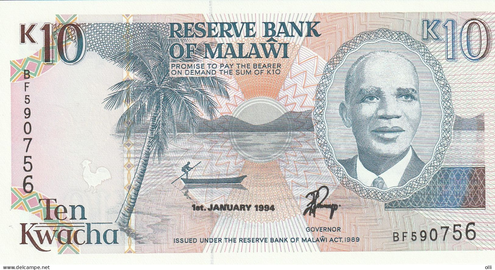 Malawi, 10 Kwacha, 1994, P-25c   UNC - Malawi