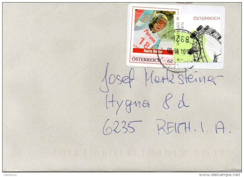 Brief Von 8820 Neumarkt In Der Steiermark Mit 62 Cent PM Mario Reiter + 6 Cent 2016 - Storia Postale