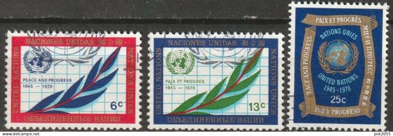 UNO New York 1970 MiNr.226A - 228A O Gestempelt 25 Jahre UNO ( 4699)günstige Versandkosten - Used Stamps