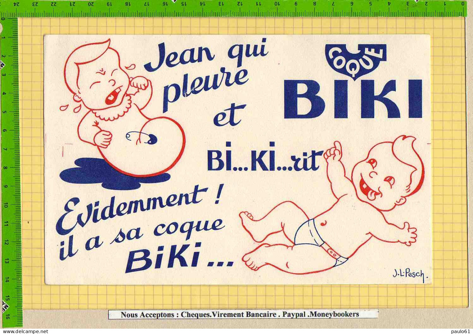 BUVARD : Jean Qui Pleure Et BI..KI..rit Signe JL Pesch - Infantiles