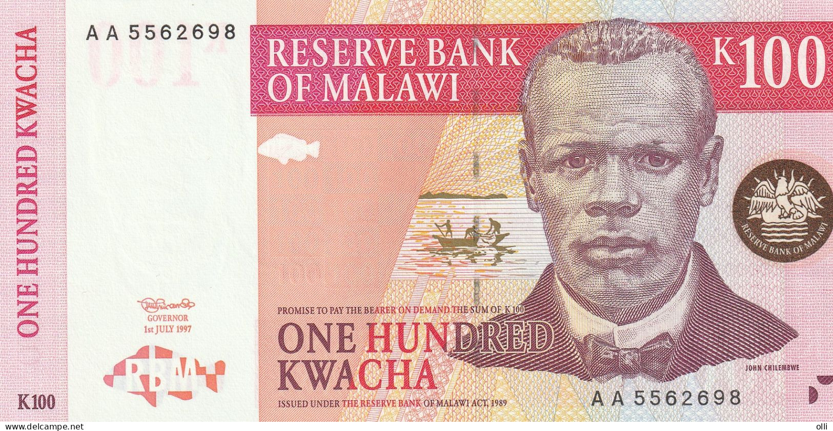 MALAWI - 100 Kwacha 1997 P.40 UNC - Malawi