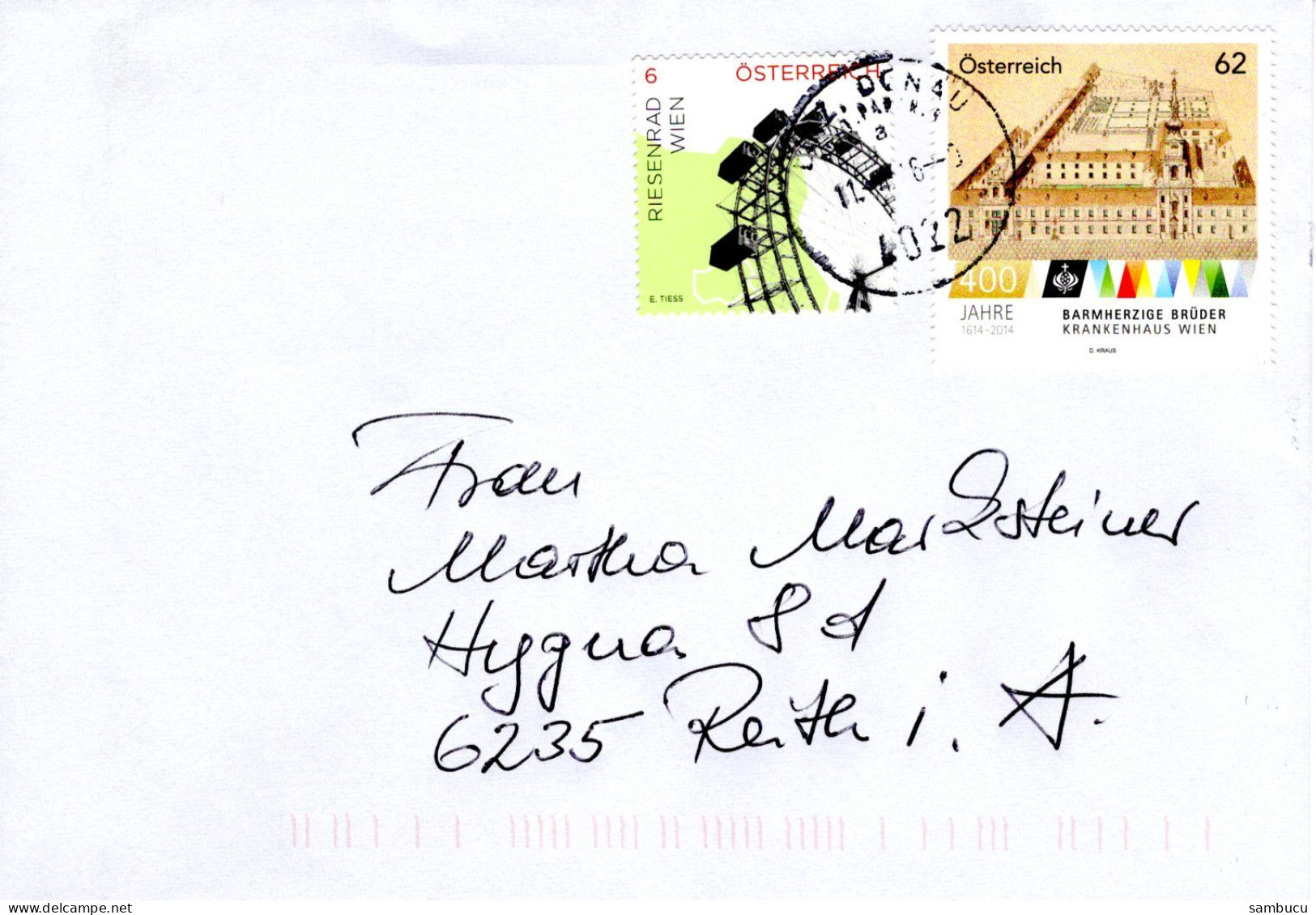 Brief Von 4022 Linz Mit 68 Cent Mischfrankatur KH Wien 2016 - Brieven En Documenten