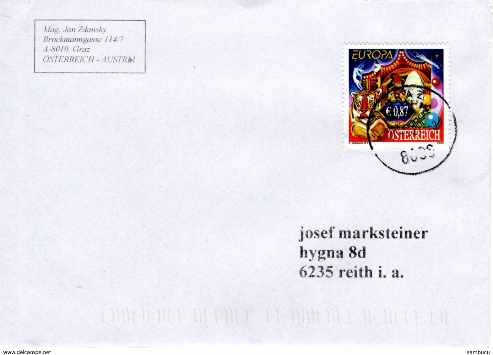 Brief Von 8006 Graz Postpartner Lebenshilfe Mit 87 Cent Europa 2021 - Briefe U. Dokumente