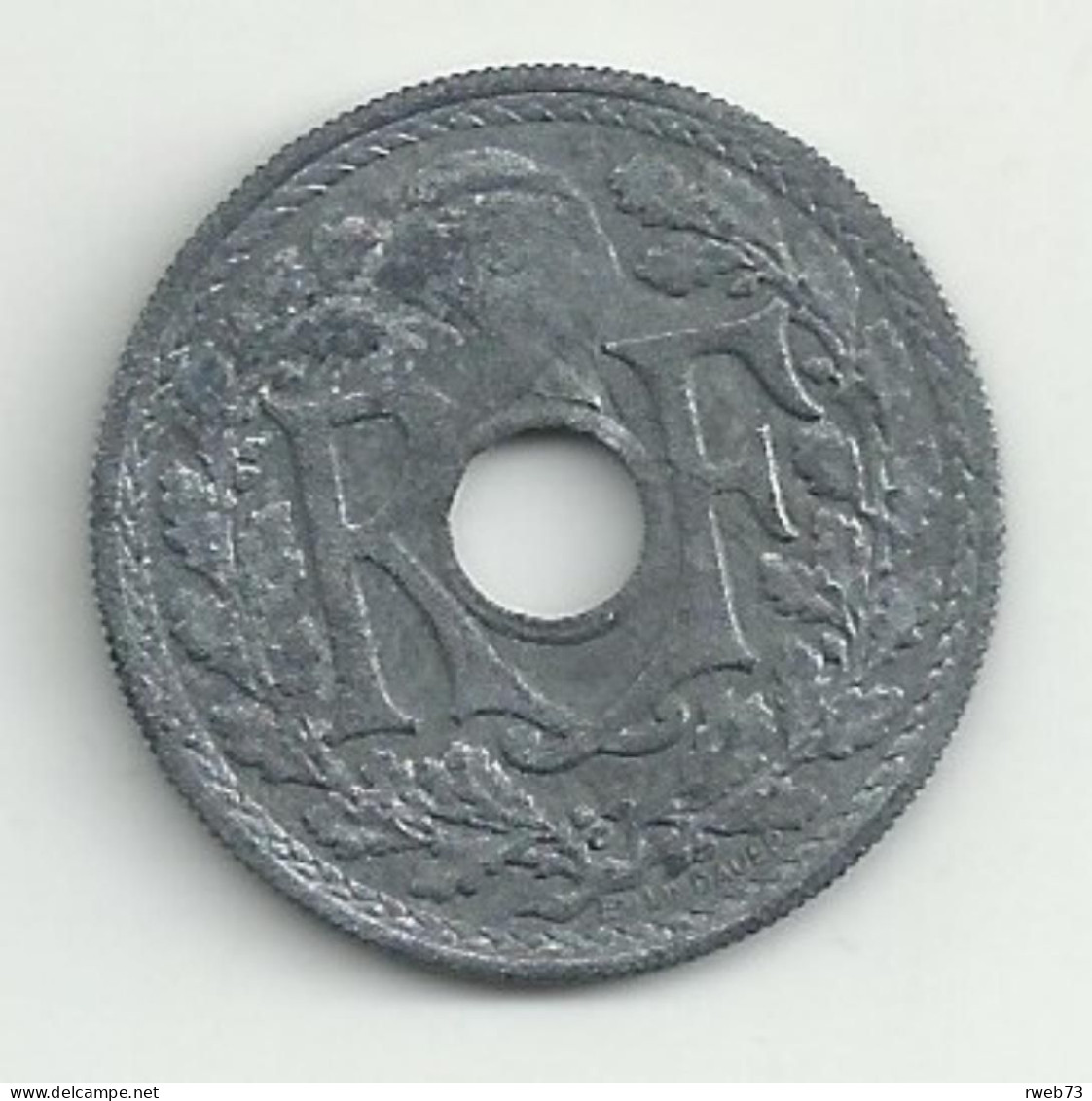 FAUTEE - 20 Centimes - 1945 - Zinc - TB/TTB - Sans Différent à Gauche - RARE - Abarten Und Kuriositäten