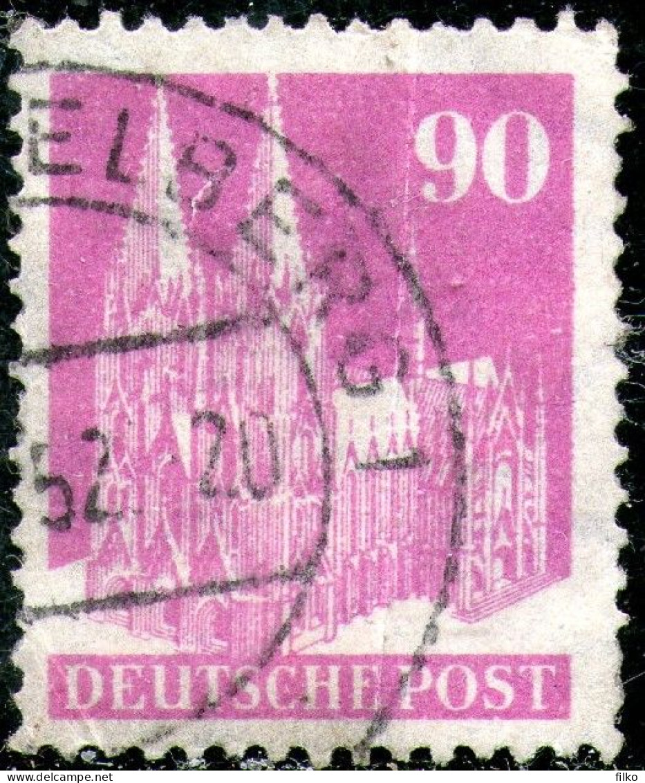 Germany,90pf COLOGNE CATHEDRAL.used As Scan - Nooduitgaven Amerikaanse Zone