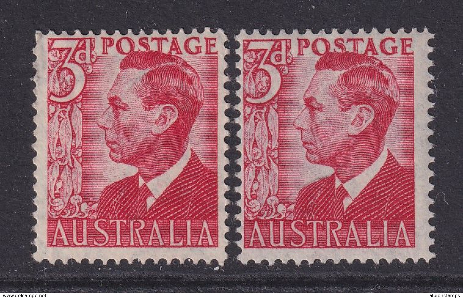 Australia, CW 49, 49b, MLH "Thin Paper" Variety - Mint Stamps