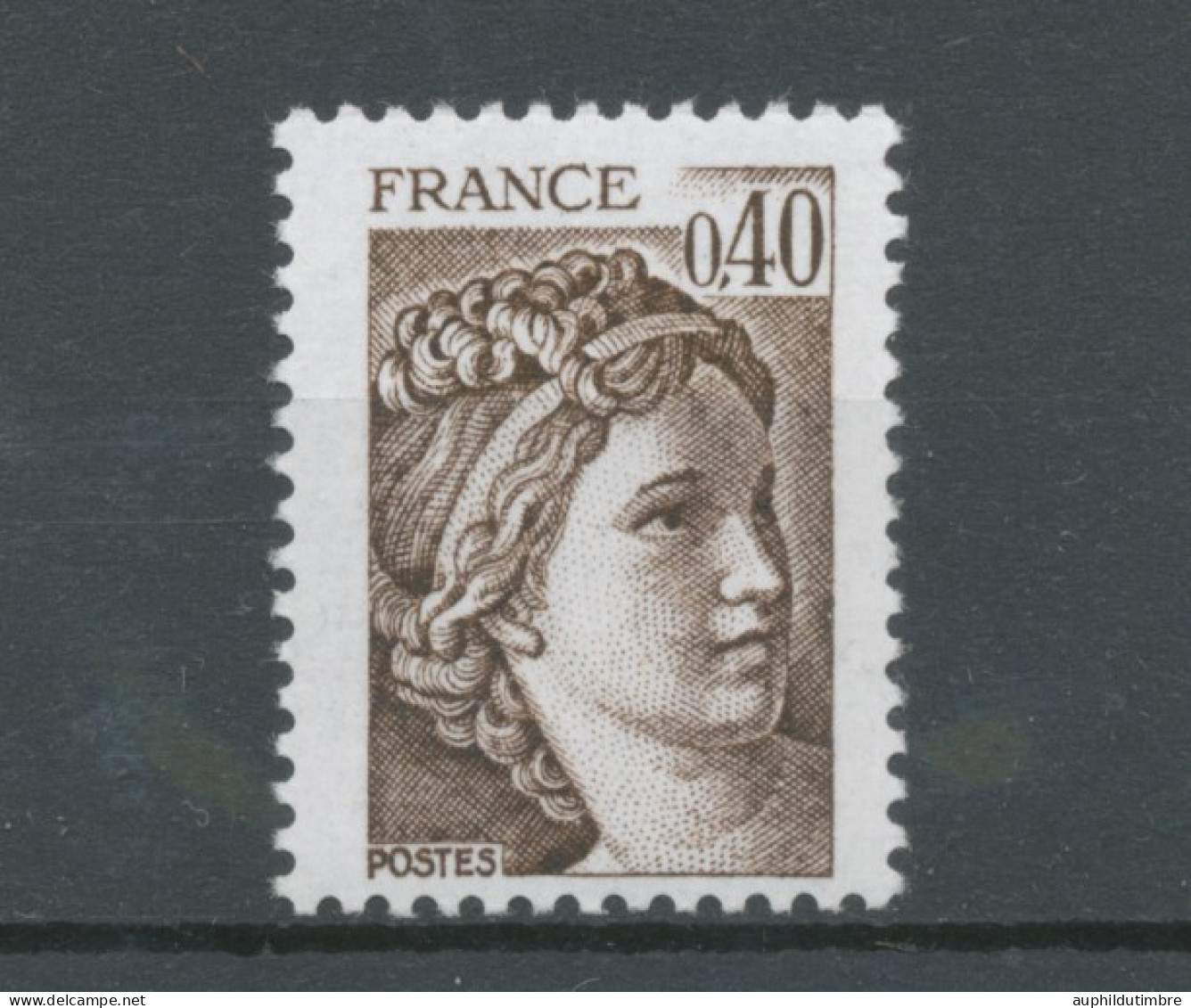 Type Sabine N°2118b 40c Brun Foncé Gomme Tropicale Y2118b - Unused Stamps