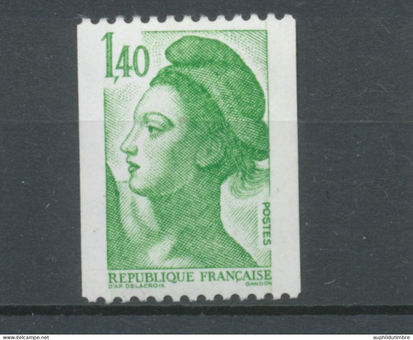 Type Liberté N°2191a 1f.40 Vert N° Rouge Au Verso Y2191a - Unused Stamps