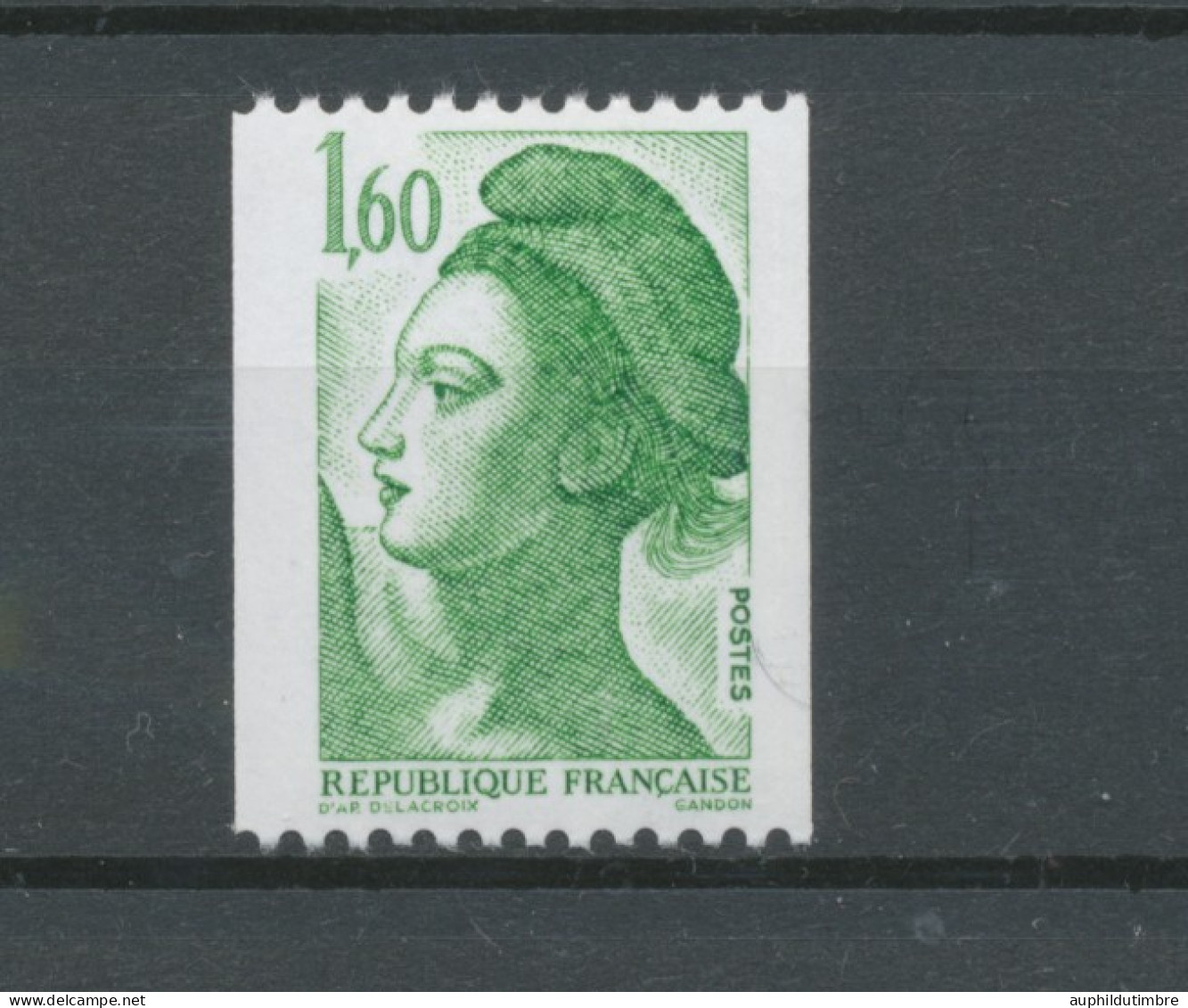 Type Liberté N°2222a 1f.60 Vert N° Rouge Au Verso Y2222a - Nuovi