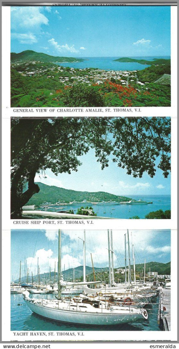 (PAN)  CP Carnet Avec 7 Cp Vues Recto/verso, Greetings From St. Thomas U.S. Virgin Islands .unused - Virgin Islands, US