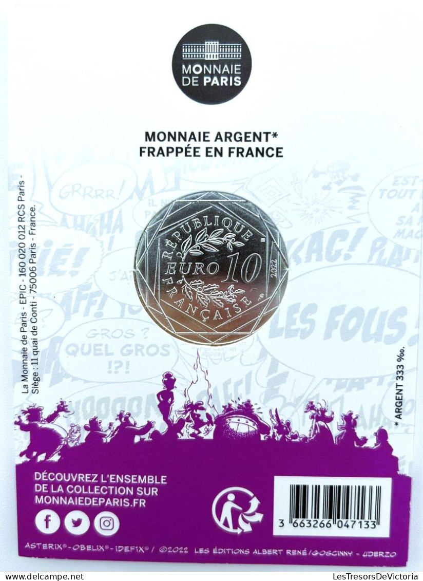 Monnaie - Euro - Monnaie De Paris - Astérix - Convivialité - 10 € - Argent - Vague 2 2022 - Sammlungen & Sammellose