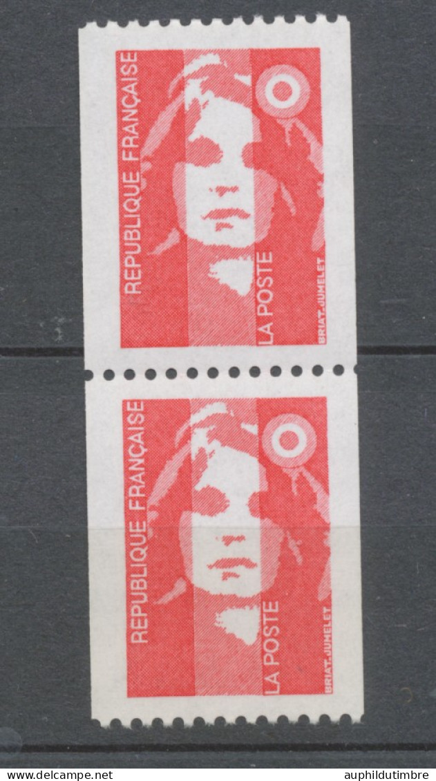 Marianne Du Bicentenaire Paire Verticale N°2819 TVP + 2819a N° Rge Au Dos Y2819aA - Unused Stamps