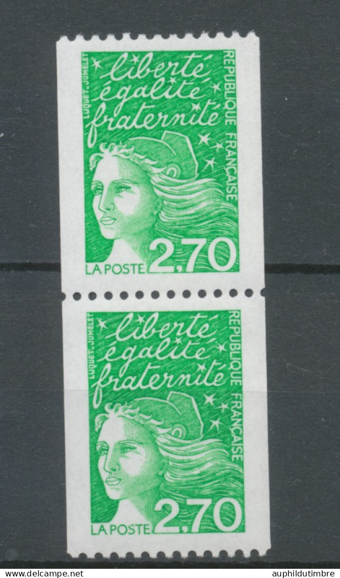 Type Marianne De Luquet N°3100 2f.70 Vert + 3100a N° Rouge Au Verso Y3100aA - Ongebruikt