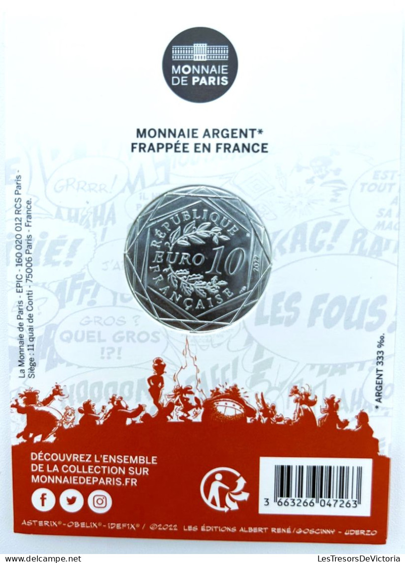 Monnaie - Euro - Monnaie De Paris - Astérix - Générosité - 10 € - Argent - Vague 2 2022 - Collections & Lots